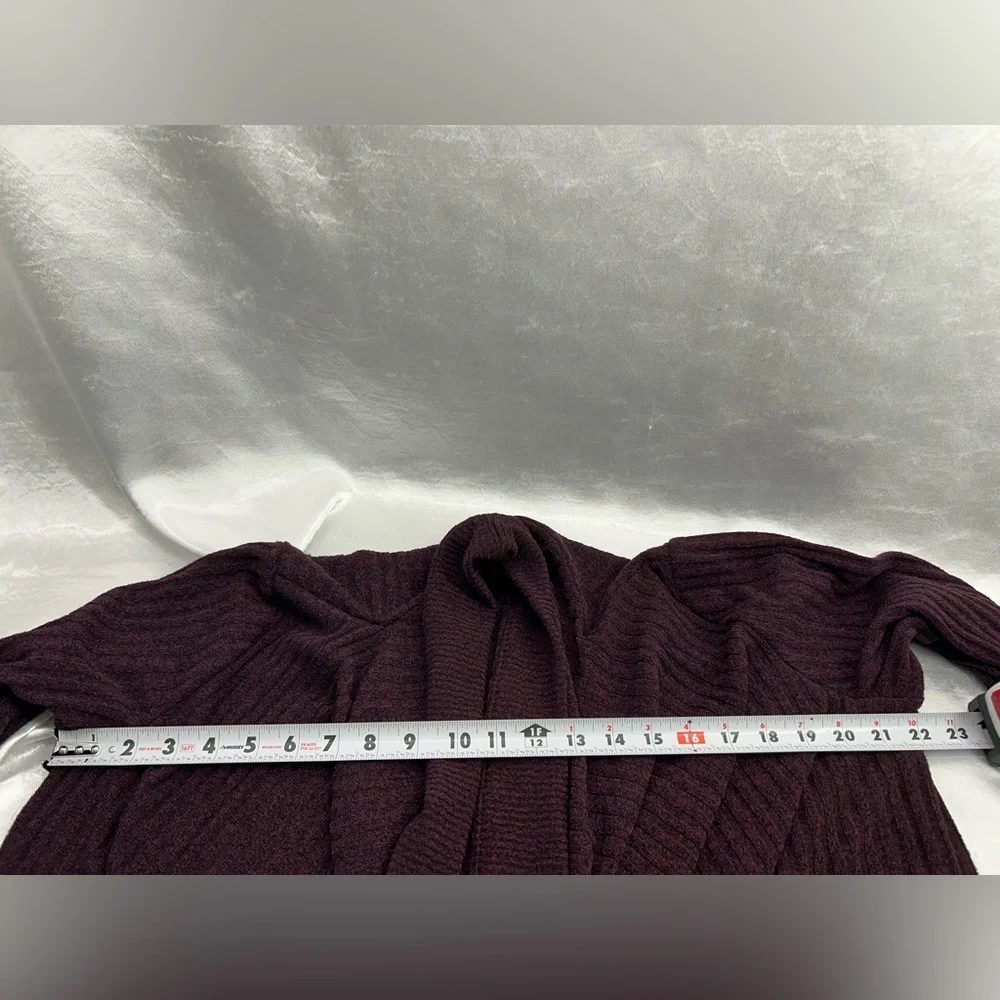 ATHLETA Women’s Tiburon Drape Front Cardigan Burgundy/ Maroon Size Medium - Picture 6 of 8